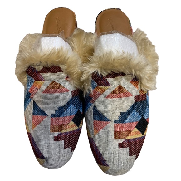 Universal Thread Shoes - Universal Thread Litzy Faux Fur Mules Mulitcolor